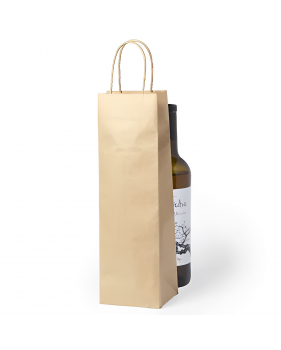 Nature Kraft Wijntas 14+8x39cm voor 1 Fles BruinFlestas papier / Ca... Nature Kraft Wijntas 14+8x39cm voor 1 Fles BruinFlestas papier / Ca...