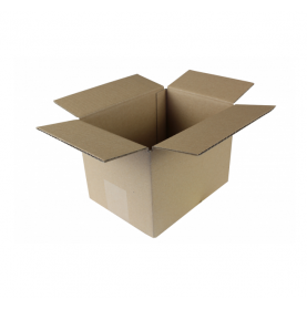 Caisse Carton / Boite En Carton Brun 35x27x25,5cm En Simple Cannelu...