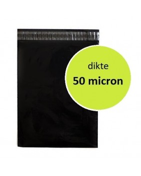 Zwarte Plastic Envelop / Webshopzakken / Verzendzakken 34x 43cm / V...