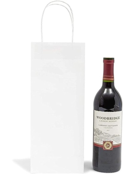 Nature Kraft Wijntas 14+8x39cm voor 1 Fles BruinFlestas papier / Ca...