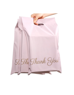Enveloppes d'expédition avec poignée rose " Thank you" format A3 – 31 x 42 + 7cm  - Pochettes d'envoi postal en plastique
