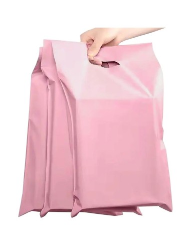 Enveloppes d'expédition avec poignée rose format A3 – 31 x 42+ 7cm  - Pochettes d'envoi postal en plastique