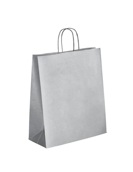 Sacs kraft couleur rouge à poignées torsadées 18x8x22cm  - Accueil