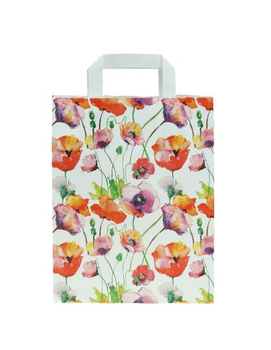 Draagtassen "Millefiori" van gekleurd kraftpapier met platte oren 2...