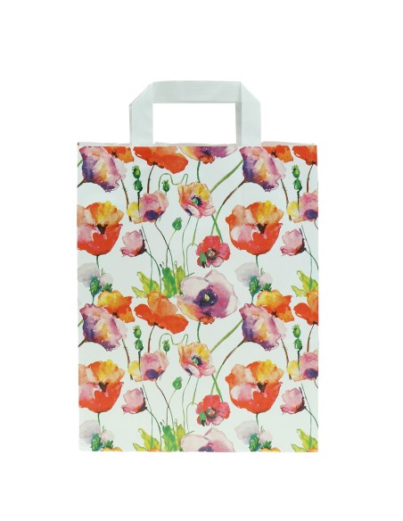 Draagtassen "Millefiori" van gekleurd kraftpapier met platte oren 2...