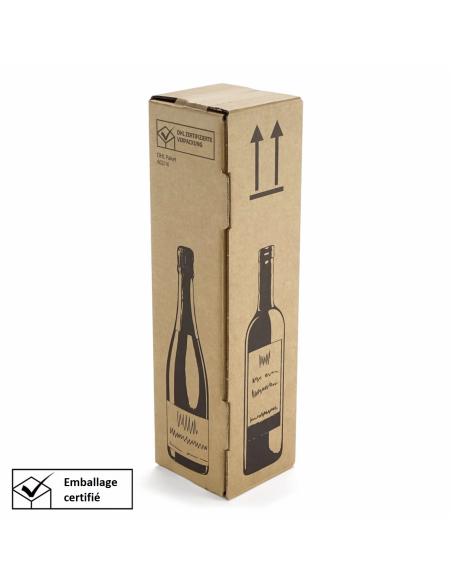 Boite d'expédition pour 1 bouteille - double cannelure  - Accueil