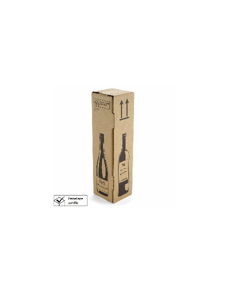 Wijnverzenddoos 1 fles dubbelgolf / Verzenddoos voor 1 fles / Flesv... Wijnverzenddoos 1 fles dubbelgolf / Verzenddoos voor 1 fles / Flesv...