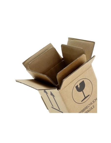 Boite d'expédition pour 1 bouteille - double cannelure  - Accueil
