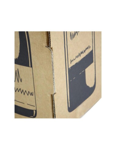 Boite d'expédition pour 1 bouteille - double cannelure  - Accueil