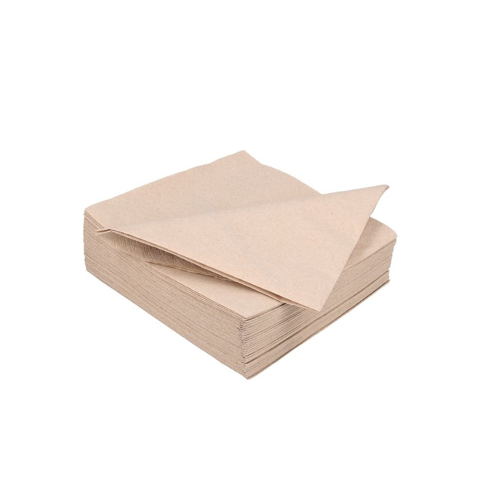 100 x 100% Gerecyclede BIO Tissue servet 33cm 2 laags Natuur  - Home