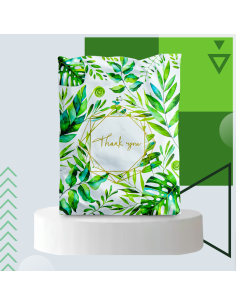 50 Enveloppes d'expédition " Thank you" vert format A3 31 x 42 + 7cm  - Pochettes d'envoi postal en plastique
