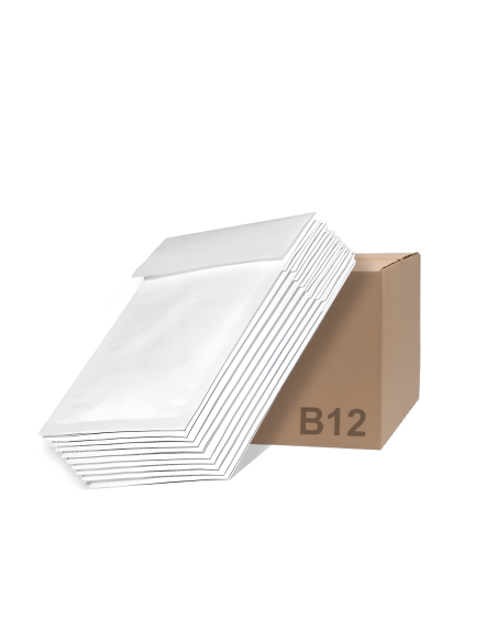 Witte luchtkussenenveloppen formaat B 12 x 21.5 cm  - Home