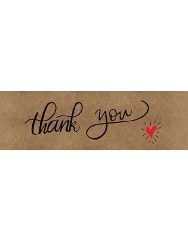 120 Etiquettes noires en rouleau " Thank you for you order " 7,5 x ...