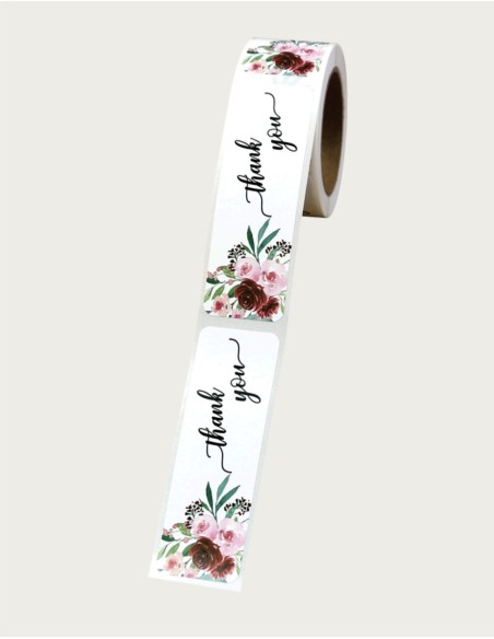 120 Etiquettes noires en rouleau " Thank you for you order " 7,5 x ...