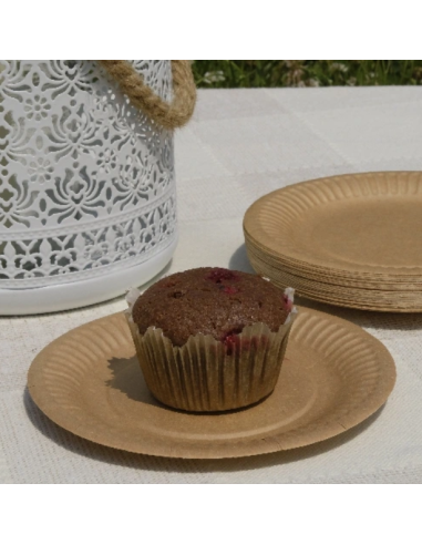 50 assiettes en carton biodégradables 23cm  - Accueil