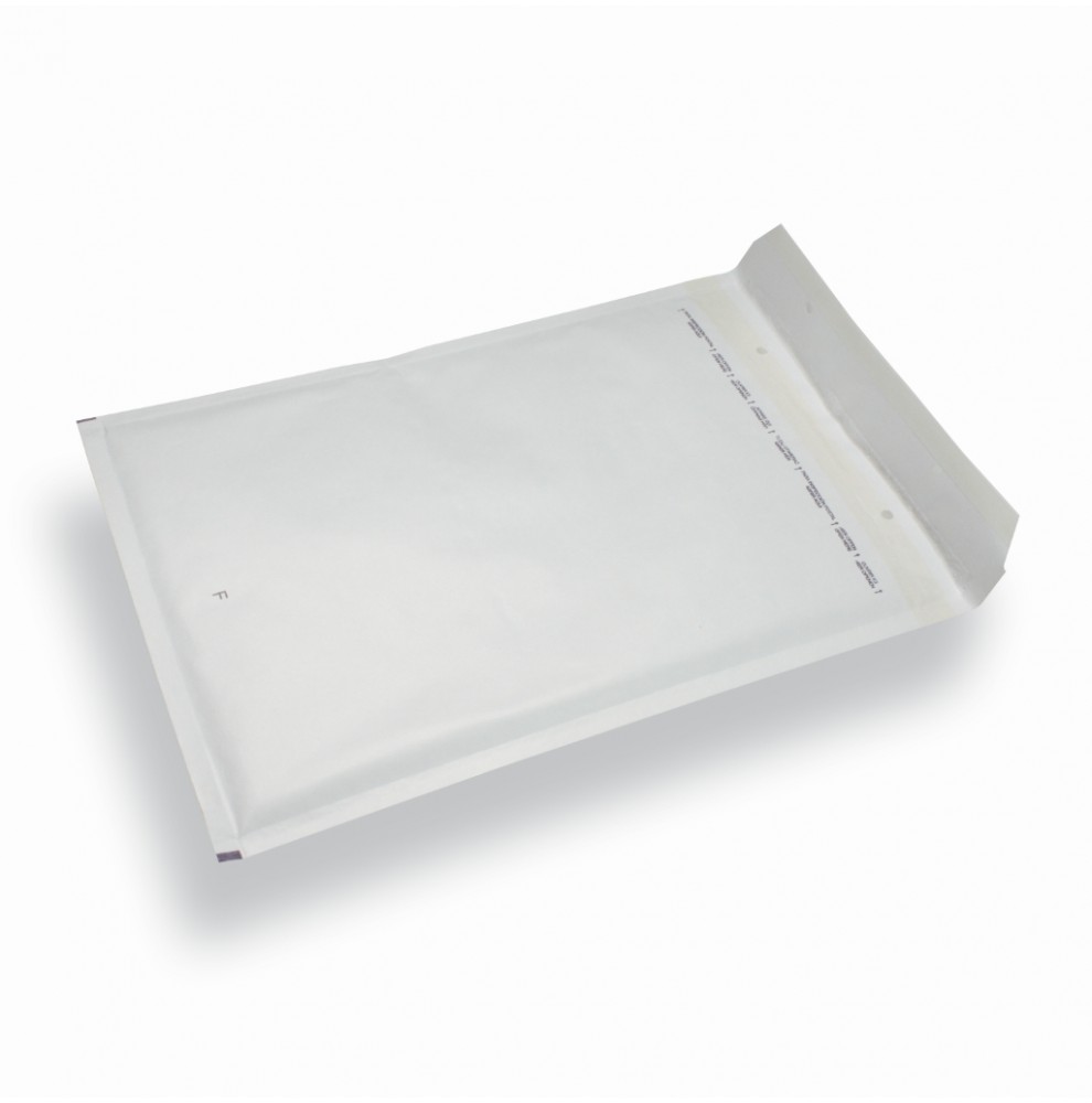 Witte luchtkussenenveloppen formaat E 22 x 26.5 cm  - Home