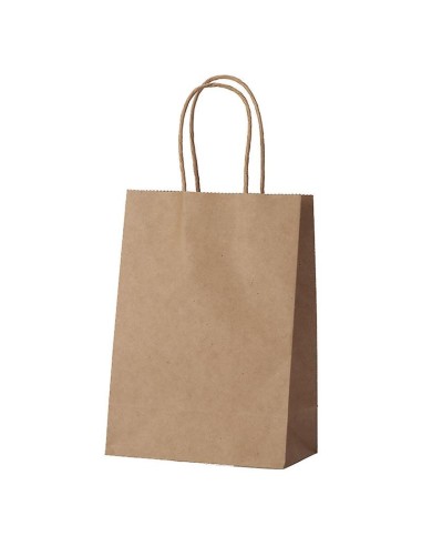 50 x Draagtassen van witte kraftpapier met gevlochten oren 18x8x22c...