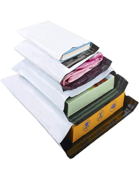 100 x Ondoorzichtige plastic envelop / Webshopzakken / Verzendzakken 4 formaten C5, A4, A3,B3