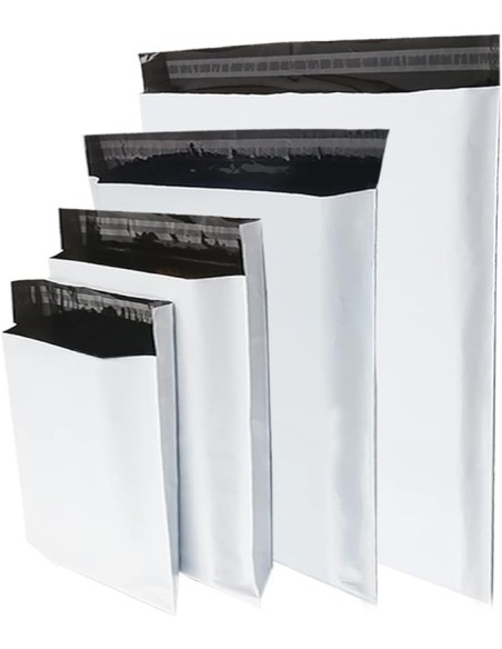 100 x Ondoorzichtige plastic envelop / Webshopzakken / Verzendzakken 4 formaten C5, A4, A3,B3
