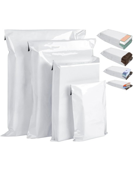 100 x Ondoorzichtige plastic envelop / Webshopzakken / Verzendzakken 4 formaten C5, A4, A3,B3