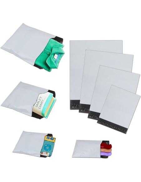 100 x Ondoorzichtige plastic envelop / Webshopzakken / Verzendzakken 4 formaten C5, A4, A3,B3