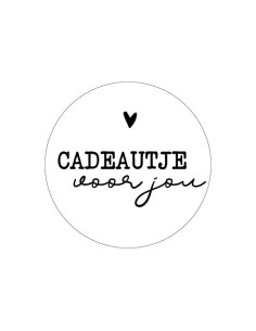 AutocollantS en rouleau " Cadeautje voor jou " 4 cm blanc
