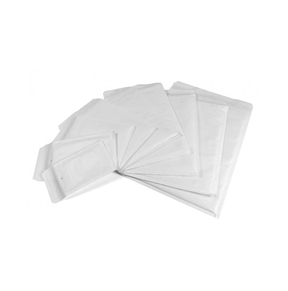 Witte luchtkussenenveloppen formaat E 22 x 26.5 cm  - Home
