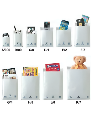 50 x enveloppes à bulles 4 formats C D G H pochettes d'envoi matelassées