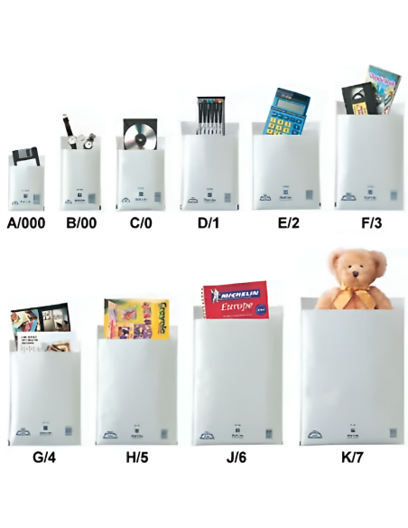 50 x enveloppes à bulles 5 formats C D E G H pochettes d'envoi matelassées