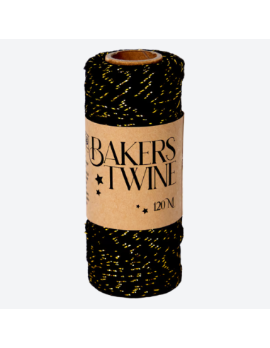 Decoratieve touw met folie 120m Baktouw/slagerstouw/bindtouw voor cadeautjes Kerst