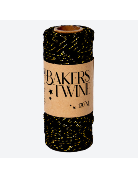 Decoratieve touw met folie 120m Baktouw/slagerstouw/bindtouw voor cadeautjes Kerst