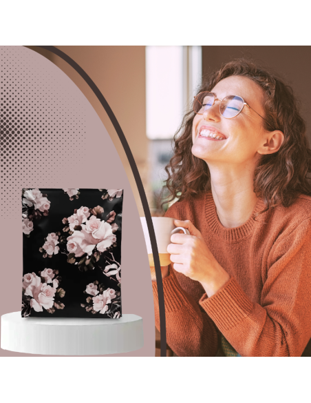 Enveloppes d'expédition " Roses blanches" format B4 – 25,5 x 37 + 7cm  - Pochettes d'envoi postal