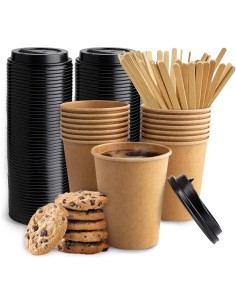 Coffee to go koffiebeker Nature Kraft 80mm 240ml 8oz bruin- 100 stu...