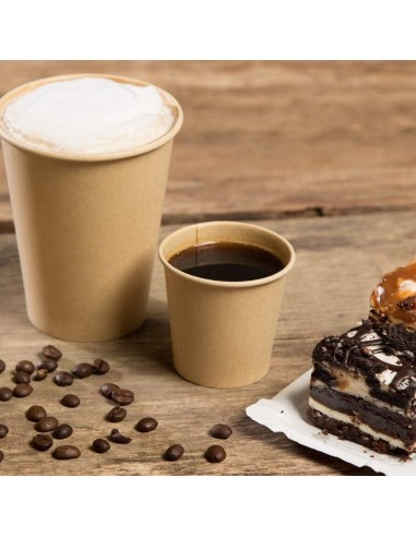 Coffee to go koffiebeker Nature Kraft 80mm 240ml 8oz bruin- 100 stu...