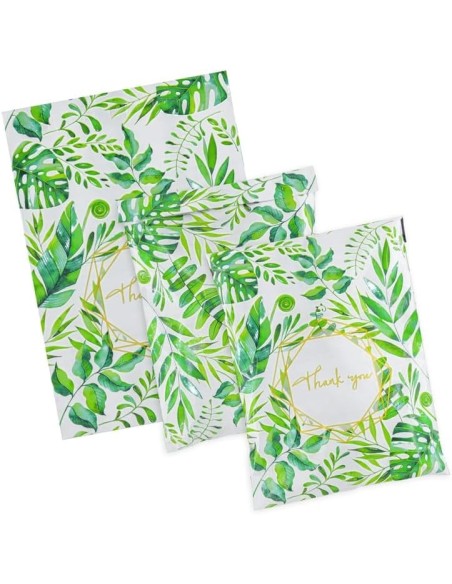 Verzendzakken "Thank you" formaat B4 – 25,5 x 37 groen/Plastic Envelop / Verzendenveloppen