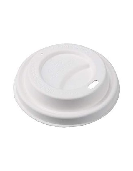 50 x couvercle éco en canne à sucre pour les gobelets 200-240 ml 80mm Ø