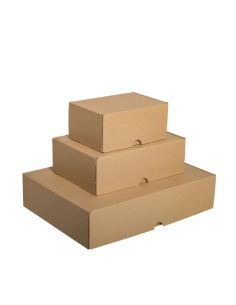 Versterkte bruine postdoos, 8 cm hoog | Packadi
