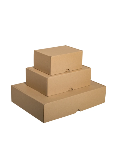 Versterkte bruine postdoos, 8 cm hoog | Packadi