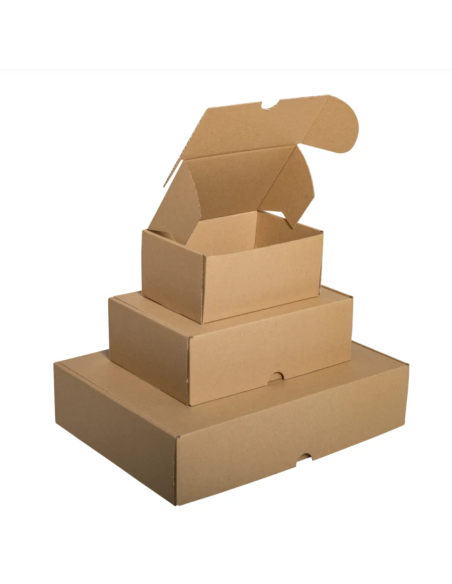 Versterkte bruine postdoos, 8 cm hoog | Packadi