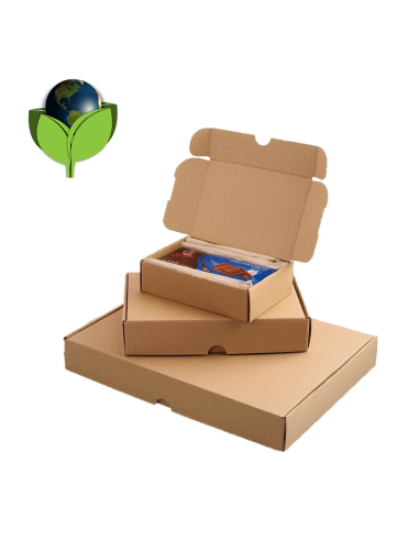 Ecologische Bruine postdozen/ verzenddozen 31,5x22x4,8cm  - Home