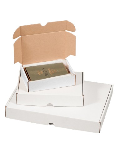 Boîte postale blanche kraft, 4,5 cm de haut | Packadi