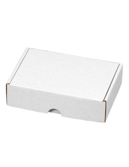 Witte kraft postdoos, 4,5 cm hoog | Packadi