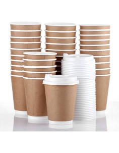 Coffee to go koffiebeker Nature Kraft 80mm 240ml 8oz bruin- 100 stu...