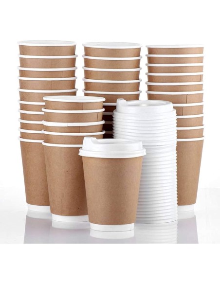 Coffee to go koffiebeker Nature Kraft 80mm 240ml 8oz bruin- 100 stu... Coffee to go koffiebeker Nature Kraft 80mm 240ml 8oz bruin- 100 stu...