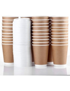 Coffee to go koffiebeker Nature Kraft 80mm 240ml 8oz bruin- 100 stu... 2