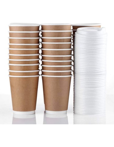 Coffee to go koffiebeker Nature Kraft 80mm 240ml 8oz bruin- 100 stu...