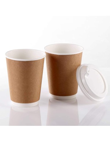 Coffee to go koffiebeker Nature Kraft 80mm 240ml 8oz bruin- 100 stu...