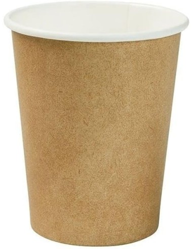 Gobelet à café à emporter Kraft 80mm 240ml marron- 100 pièces  - Ac...