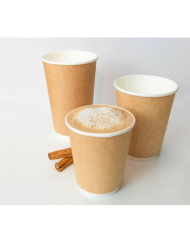 Gobelet à café à emporter Kraft 80mm 240ml marron- 100 pièces  - Ac...