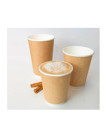 Coffee to go koffiebeker Nature Kraft 80mm 240ml 8oz bruin- 100 stu...